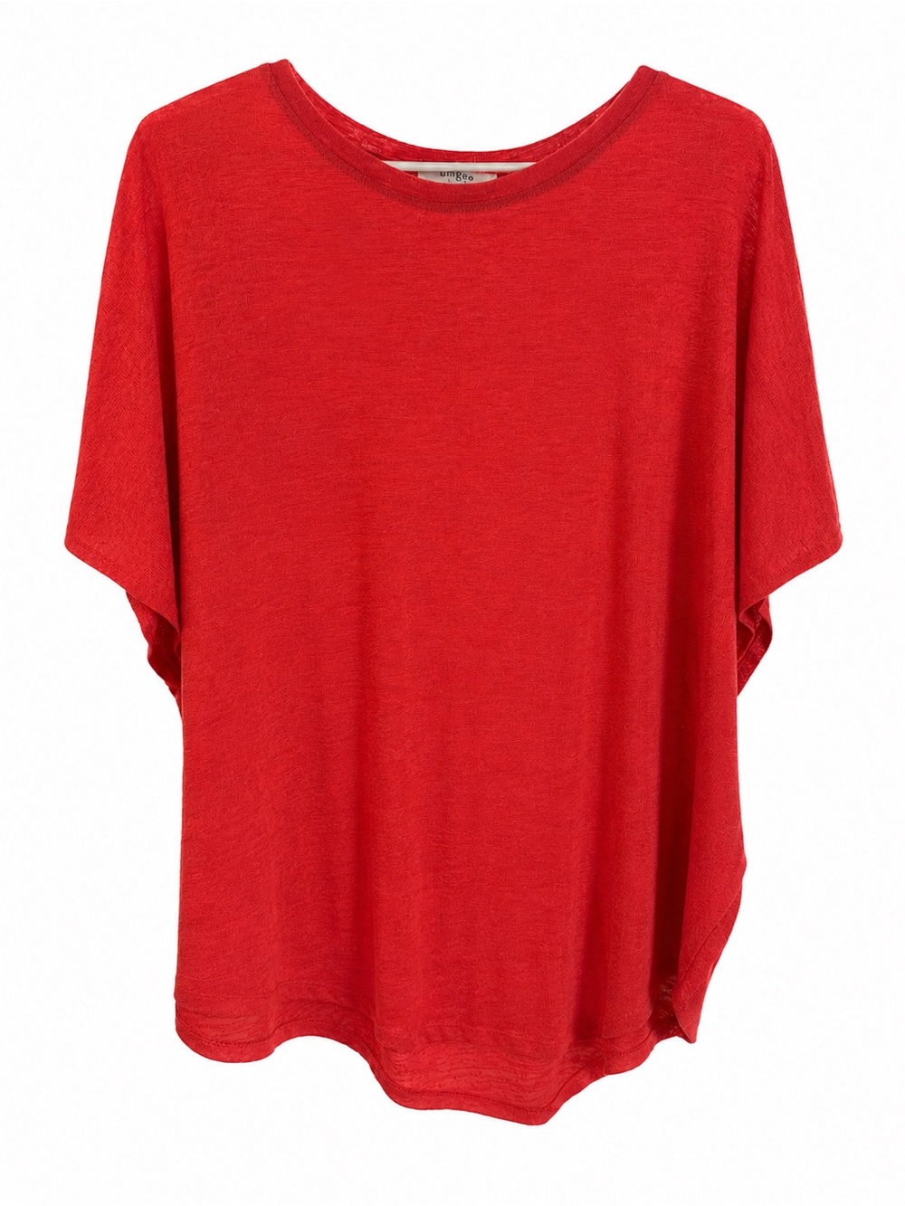 Umgee Bright Red Boxy Short Sleeve Top
